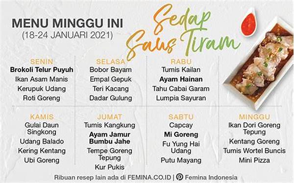 Menu Mingguan Praktis Untuk Ibu Bekerja