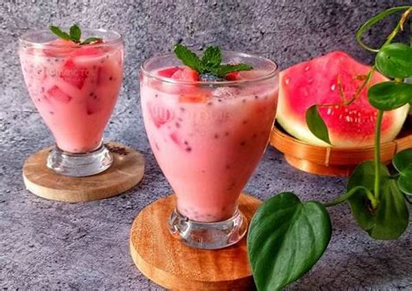 Resep Es Semangka Susu 3 Bahan Viral Tiktok