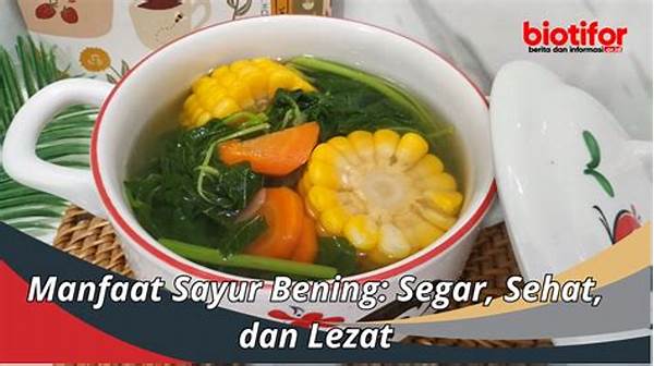 Sayur Bening Agar Rasanya Lezat