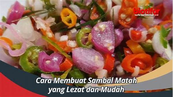 Tips Membuat Sambal Matah Lezat