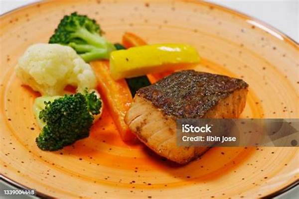 Kombinasi Sayuran Dan Ikan Panggang
