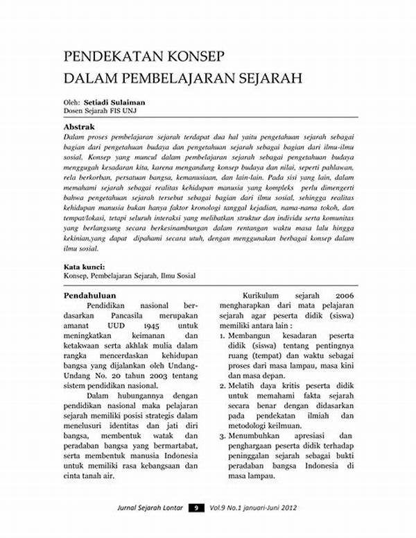 Pendekatan Kreatif Pembelajaran Sejarah
