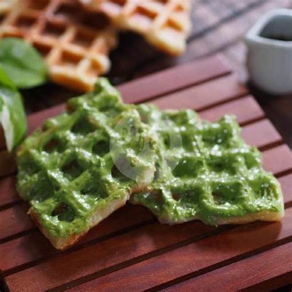 **croffle Dengan Saus Matcha Latte**