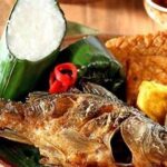 Hidangan Lalapan Dengan Sambal Ulek