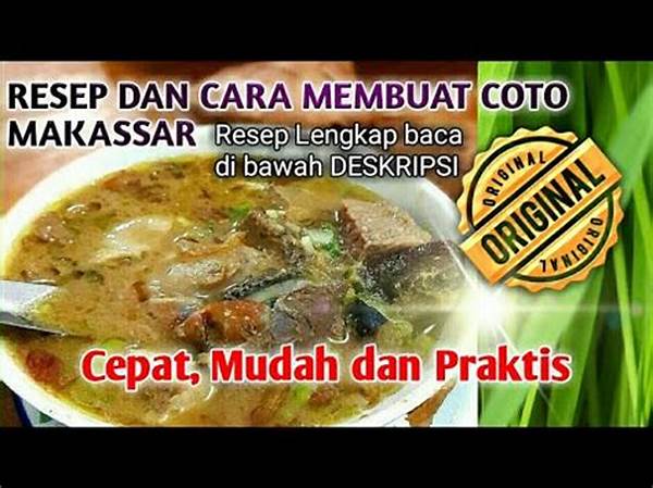 Metode Cepat Coto Makassar.