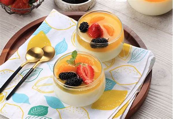 Puding Keju Creamy Dengan Topping Buah Segar